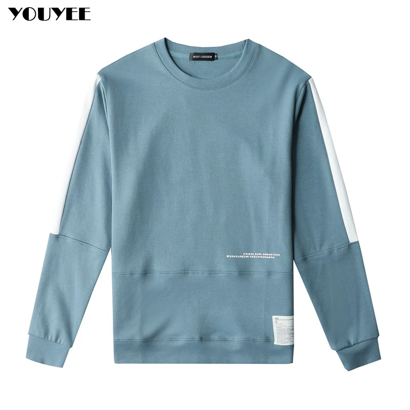 Мужская однотонная толстовка с капюшоном модная повседневная футболка длинным