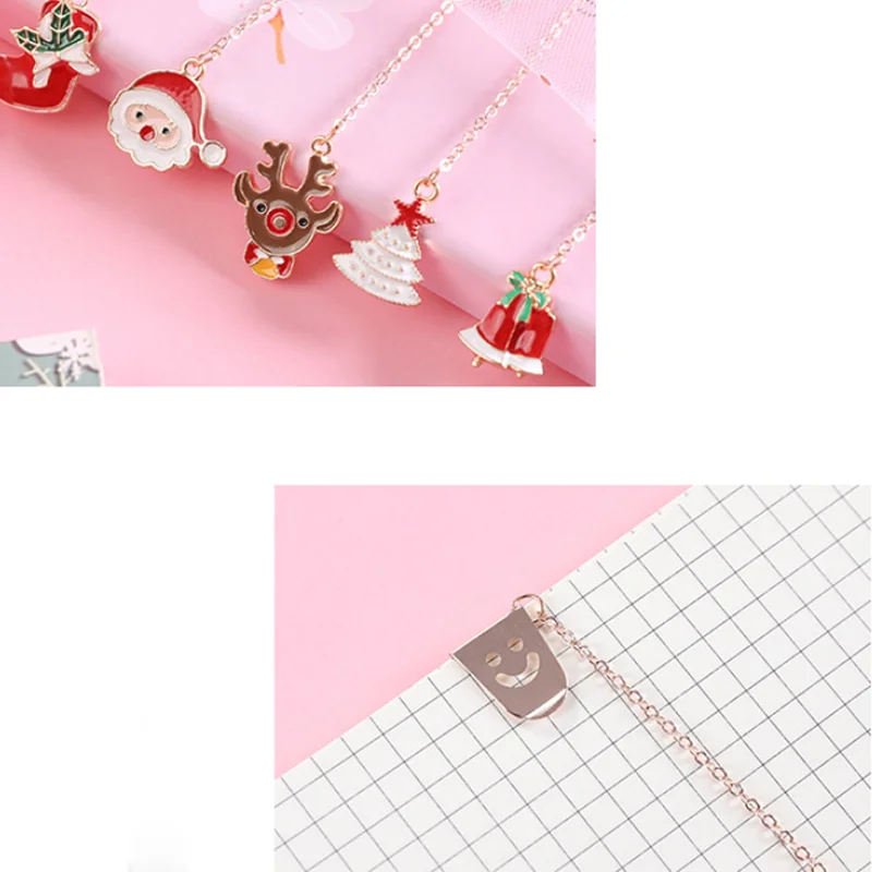 1 шт. красивые креативные металлические закладки для книг рождественские