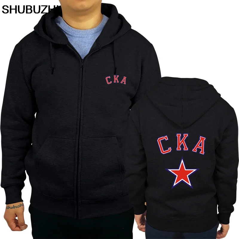 Худи с логотипом русской хоккейной команды KHL CKA Мультяшные толстовки Мужская