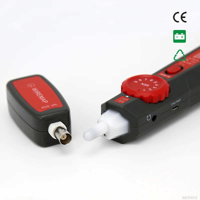 Noyafa NF 858C RJ45 BNC VFL проводки Тестер Линия локатор Портативный кабель трекер