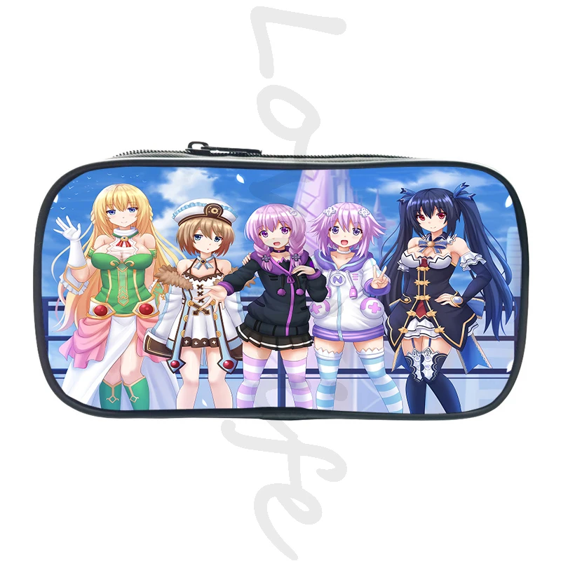 Neptunia Аниме карандашей пенал для студентов мультфильм Карандаш Чехол дети милые