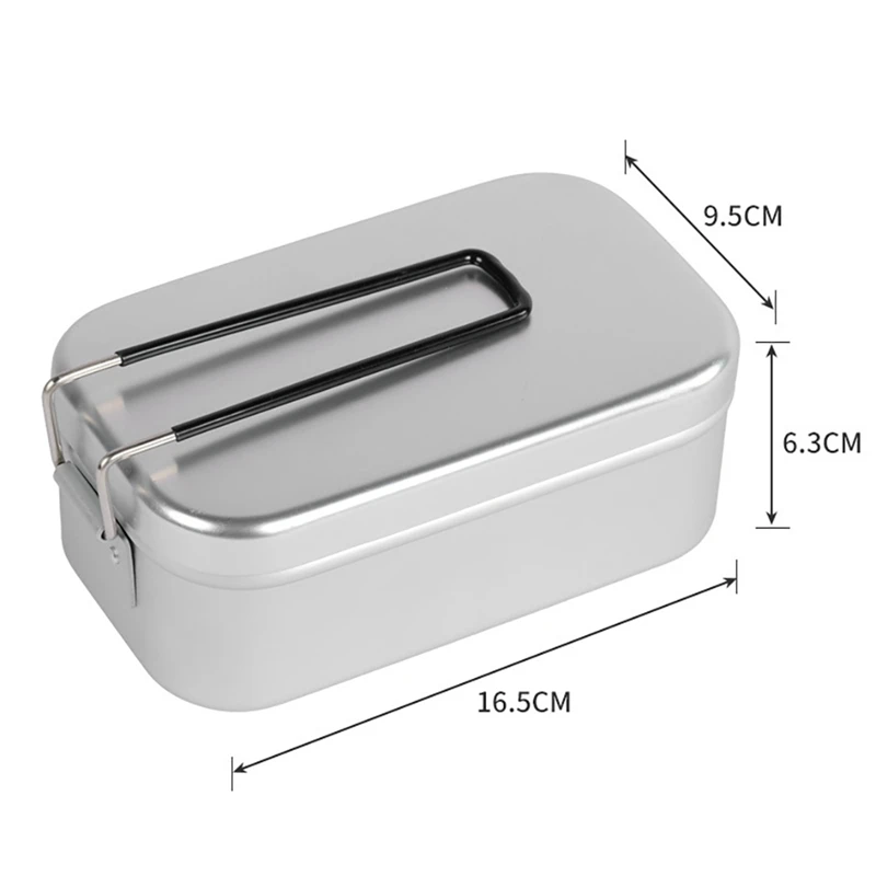 

Portable Travel Foldable Aluminum Lunch Box Fruits Picnic Outdoor Case Salads Bento Container Camping Nostalgic