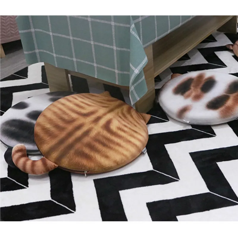 

Simulation cute cartoon cat cushion memory cotton car warm animal personality creative round plush toys