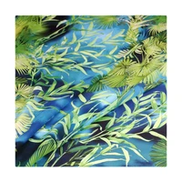 width 57 spring summer green jungle print chiffon fabric by the half yard for dress shirt material
