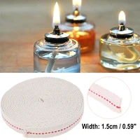 4 5m15ft feet white flat cotton alcohol wick oil lamp wicks burner for glass oil lamps lanterns accessories