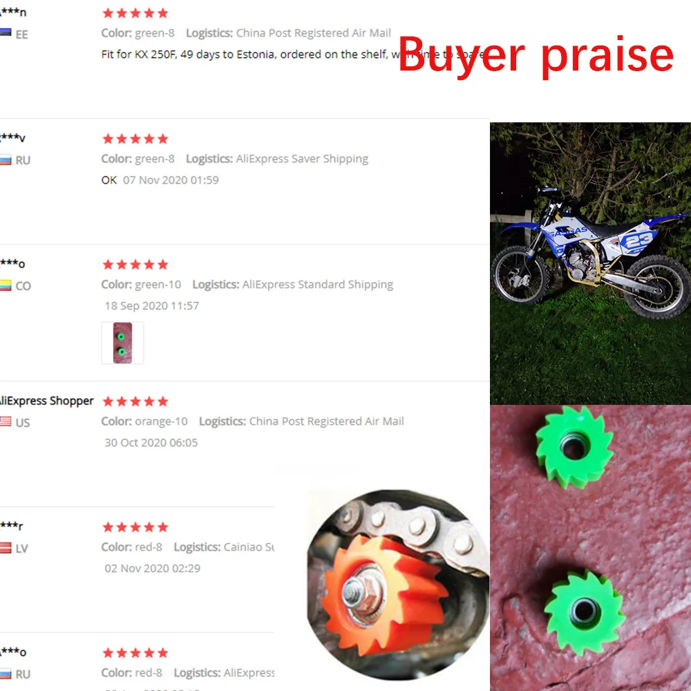 Натяжной ролик цепи мотоцикла M8 M10 направляющая колеса для Yamaha Honda Kawasaki Suzuki Yzf Rmz Klx