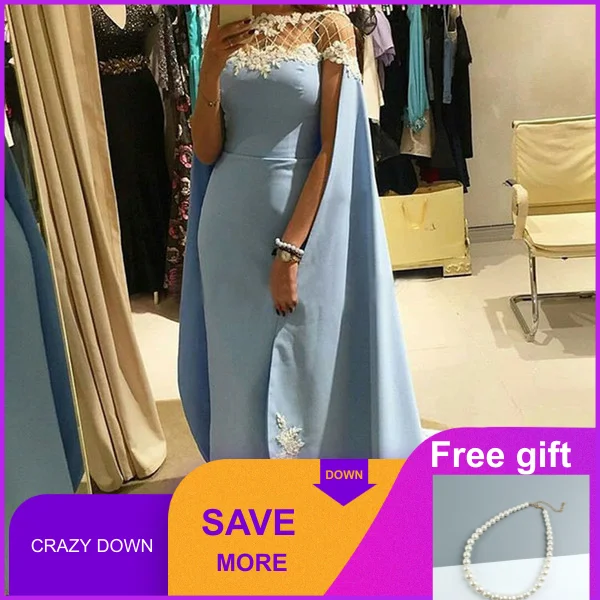 Платье для матери невесты 2019 сексуальное светло голубое атласное вечернее