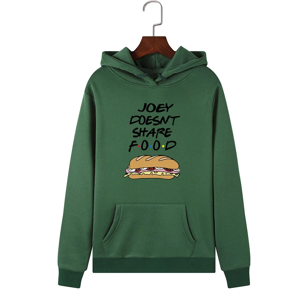 

Autumn Winter Pullover Women Hoodies Sweatshirts Hooded Sweatshirt Joey Doesn't Share Food Print Top Female Hoodie Tops Clothes