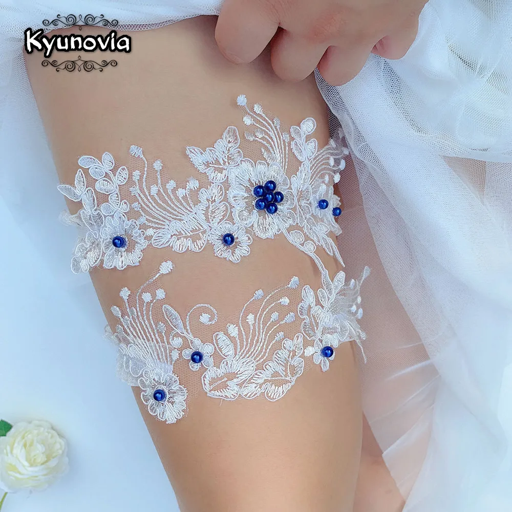 Сексуальные кружевные подвязки Kyunovia 2 шт./компл. искусственная Вышивка цветочные