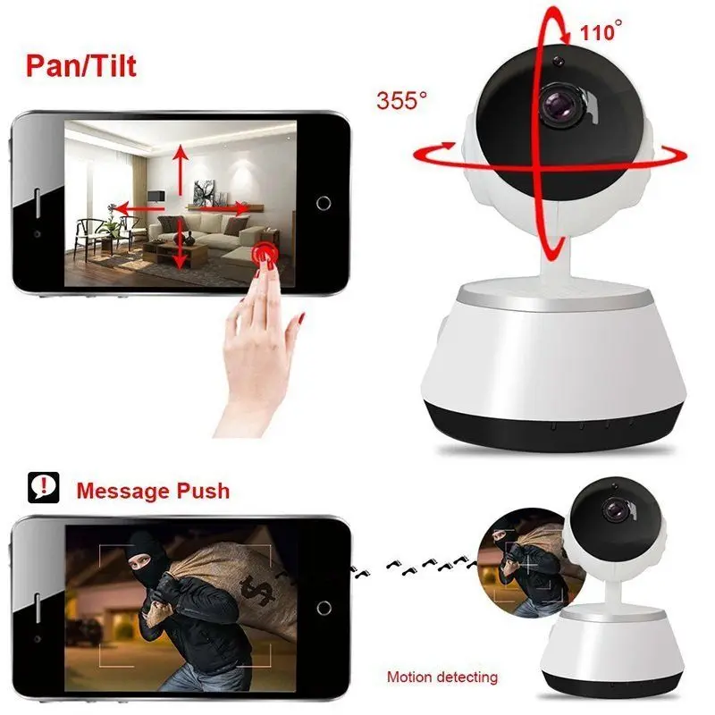 Беспроводной Видеоняни и радионяни Wi-Fi 720P HD IP Камера безопасности ребенка Камера s для дома Двусторонняя обратная связь аудио запись Камера радио-няня