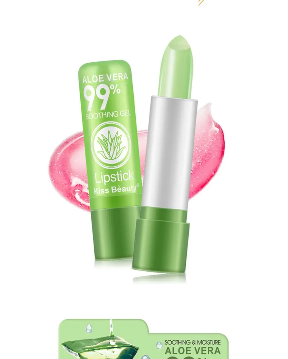 Plant Extracts Aloe Vera Long-lasting moisturizing Lip Anti Aging Balm Color Changing Care Lipstick | Красота и здоровье
