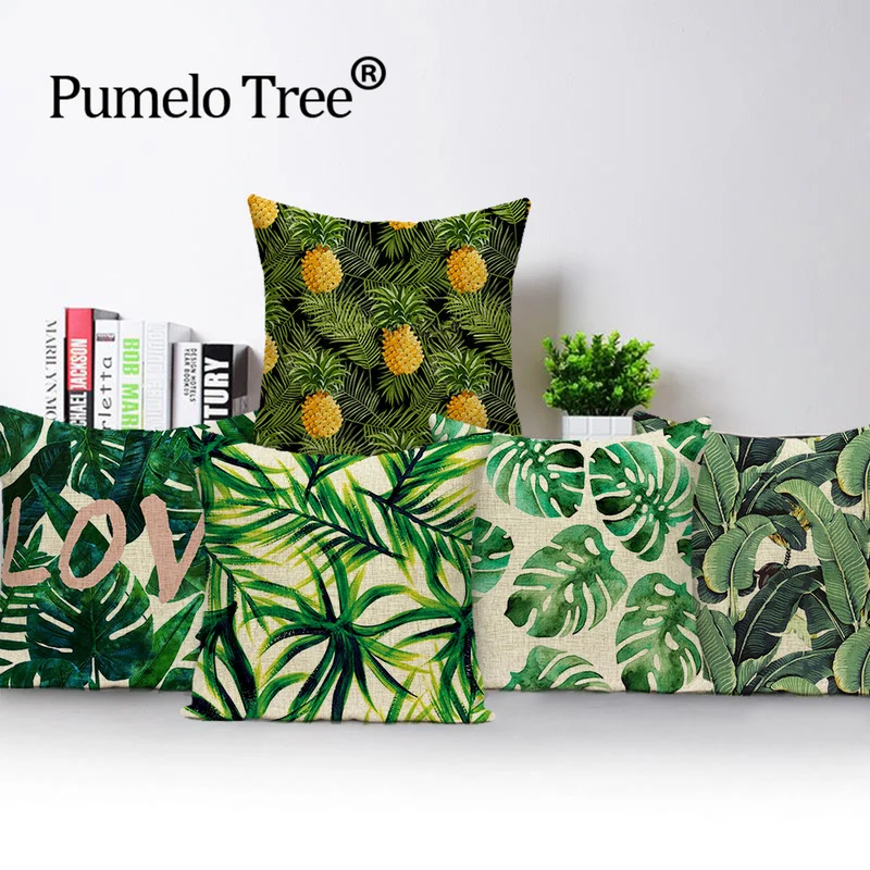 Наволочки с тропическими растениями наволочки для диванных подушек в джунглях