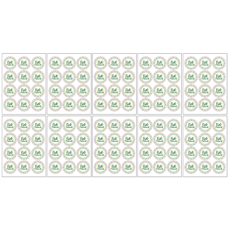 

120pcs Eid Mubarak Favor Gift Bag Sealing Stickers Ramadan Decorations Box Seal Label Stickers P82C