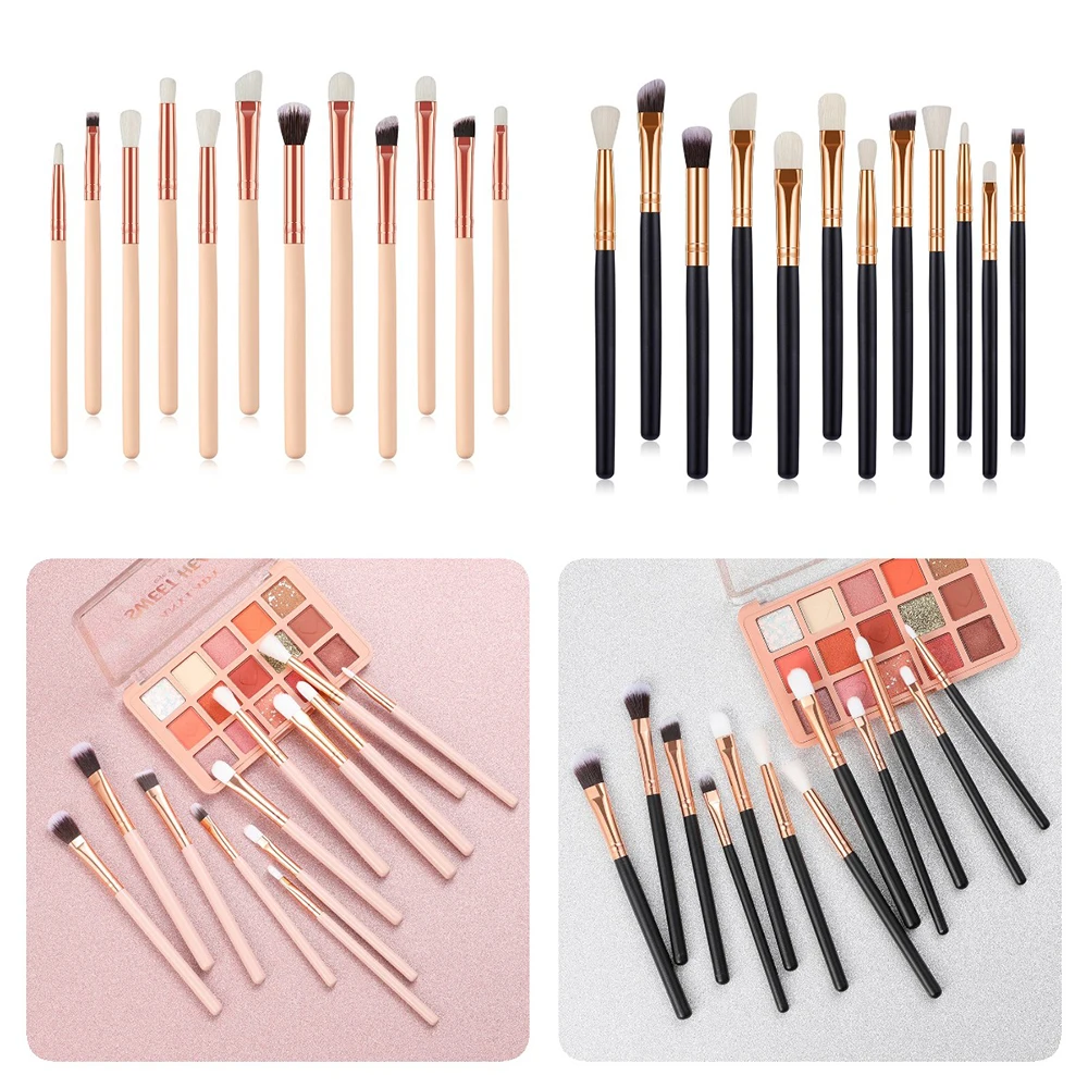

12PCs Eyeshadow Brush Kit Makeup Brush Set Blending Eyeliner Consealer Lip Brush For Face Make-up Professional Cosmetic Tools