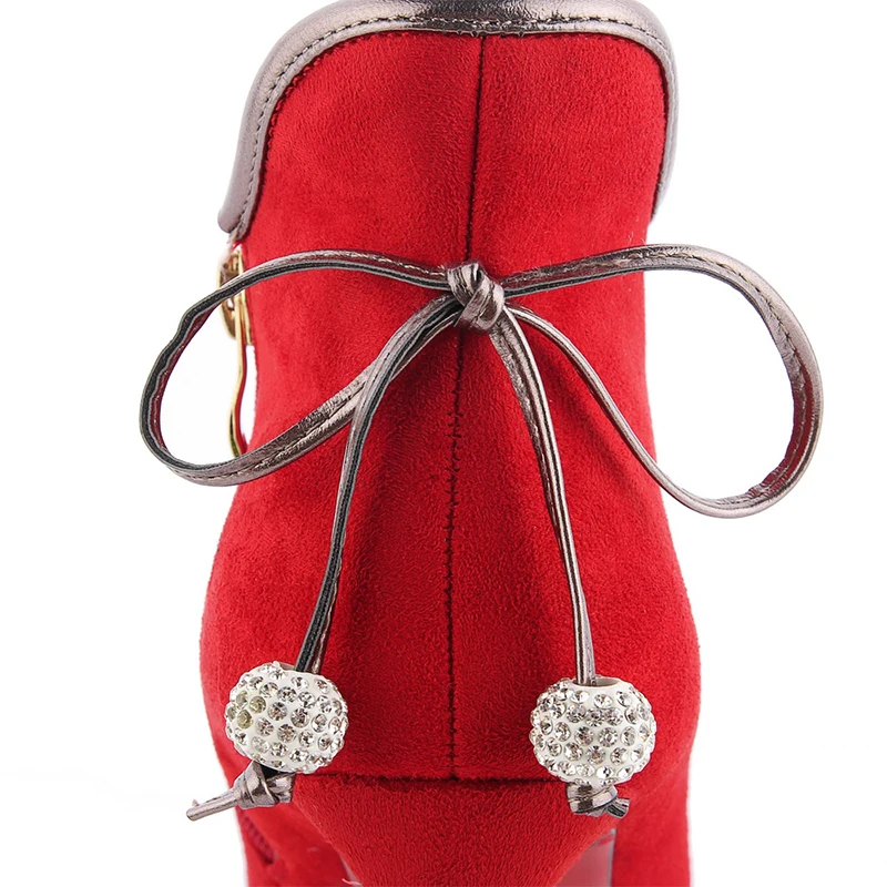 Оригинальные Соблазнительные Серебристые ботильоны с бантом женские свадебные