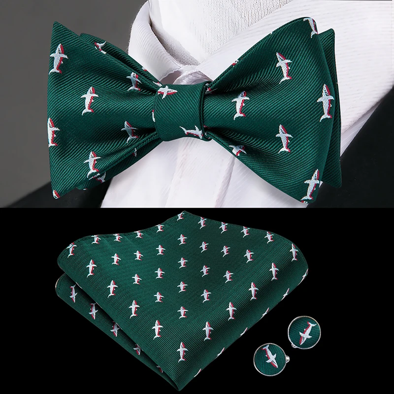LH-2010 Hi-Tie шелковый галстук-бабочка мужской галстук бабочка роскошный золотой цветок бабочка Карманный платок Hanky запонки набор коричневый розовый синий галстук-бабочка - Цвет: LH-2010