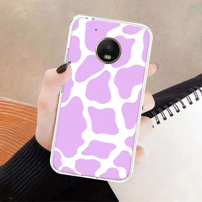 ins pink rainbow cow soft cover soft phone case for motorola moto g7 g8 g9 g6 g30 e5 e6 power plus play one macro action fusion free global shipping