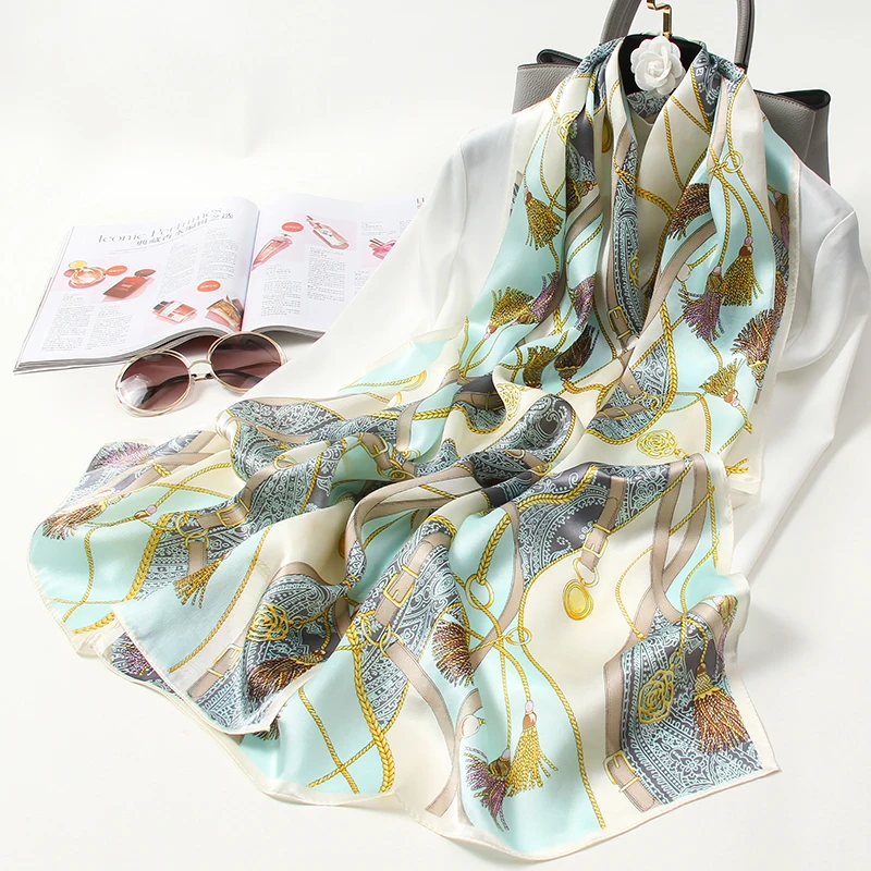 Модные женские шарфы из 100% чистого шелка роскошный бренд шелк Ханчжоу пашмины