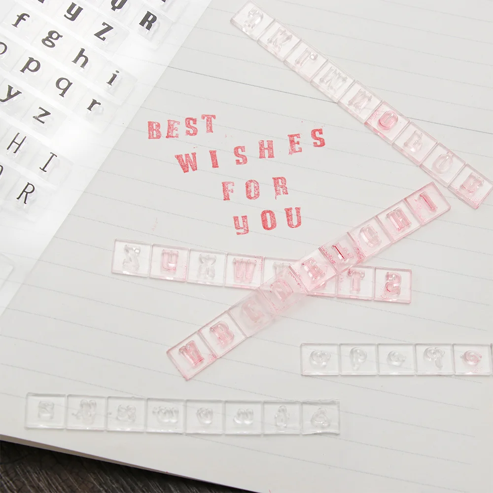 1 шт. прозрачный штамп с английским алфавитом украшение для альбома сделай сам