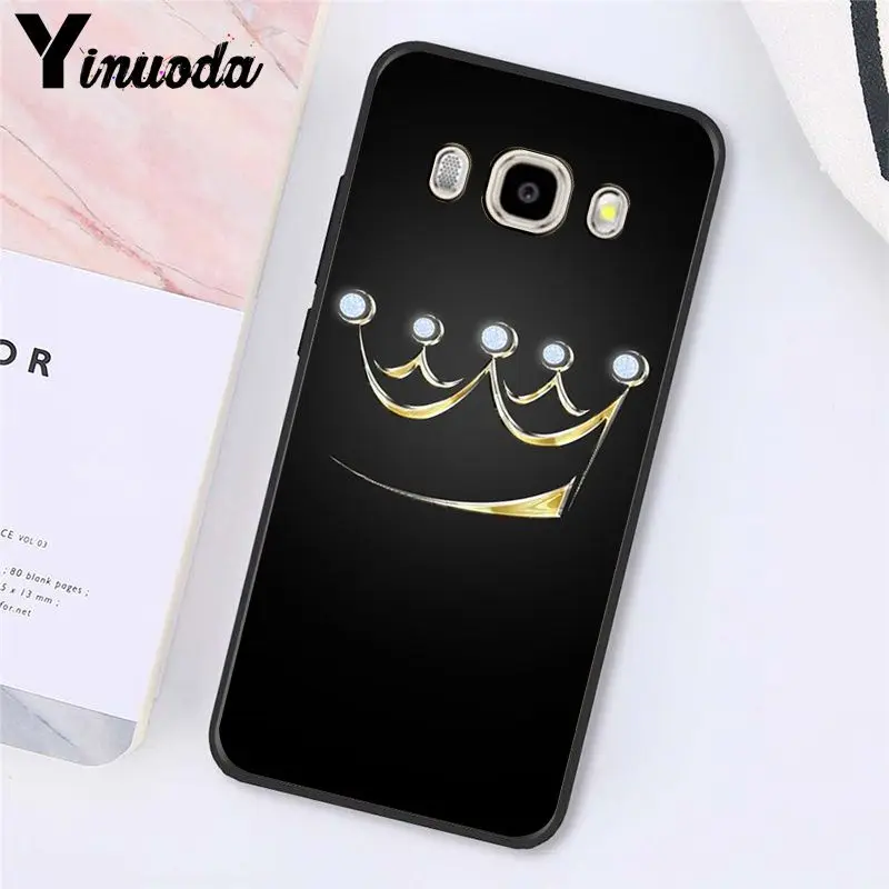 Yinuoda мультяшная корона король и королева чехол для телефона Samsung Galaxy J7 J6 J8 J4 J4Plus DUO