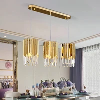 nordic luxury crystal chandelier 20cm round gold chrome chandelier for dining room kitchen living room decoration