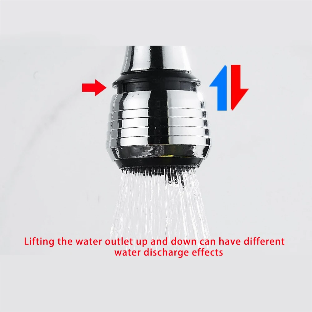 Поворотный кран кухонный смеситель с функцией экономии воды вращение на 360