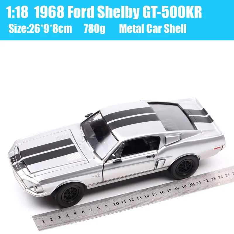 Дорожная подпись винтажный 1968 Ford Shelby Mustang металлические модели автомобилей и