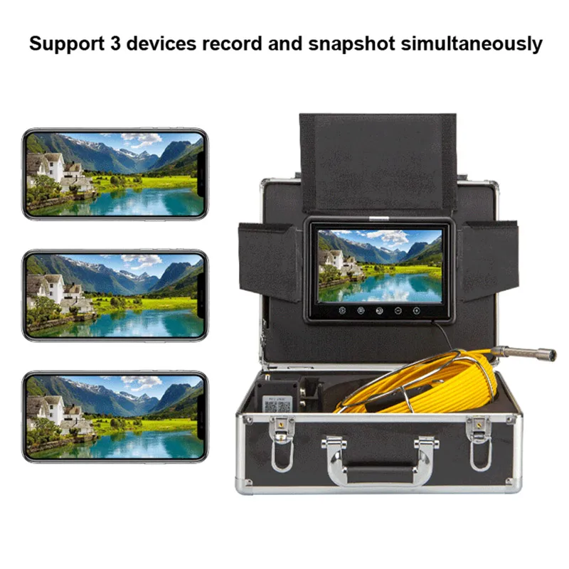 SYANSPAN 9 &quotБеспроводной Wi Fi 20/50/100 м внутритрубный инспекционный прибор видео
