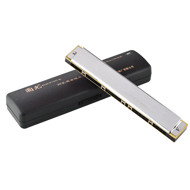 

Musical Instruments Harmonica Stress 28 Hole Male Female Beginners Adult And Children Introductory Polyphony C Key Performance