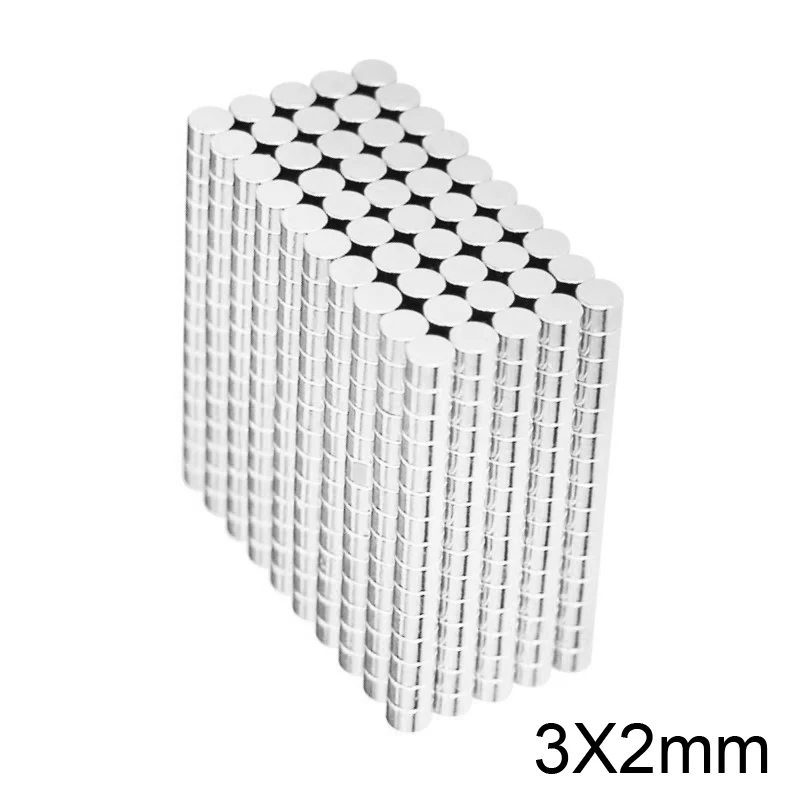 100~5000pcs 3x2 Search Minor Diameter Magnet 3mm x 2mm Bulk Small Round Magnets 3x2mm Neodymium Disc 3*2 Strong Magnet|Магнитные