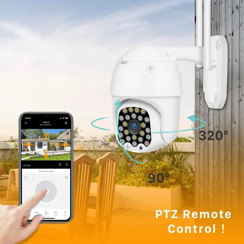 Мини-камера BESDER 1080P PTZ WiFi 4-кратный зум 2 МП | Безопасность и защита