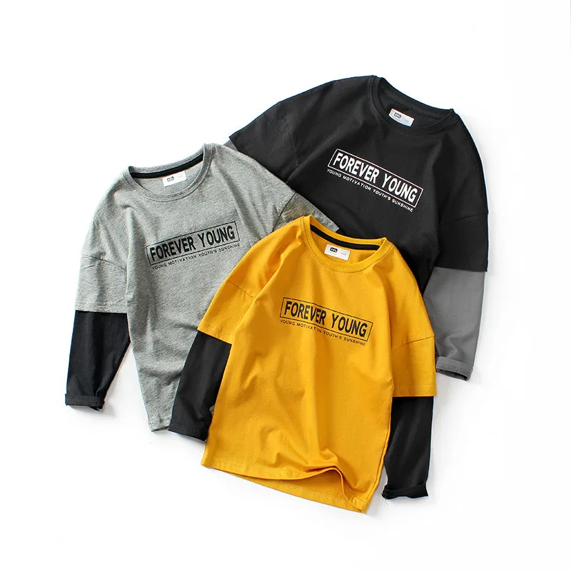

2020 Spring Autumn Kids T-shirts Boys Girls Fashion Printing T-shirts Cotton Pullover Kids Long Sleeve T-shirts Children's Tops