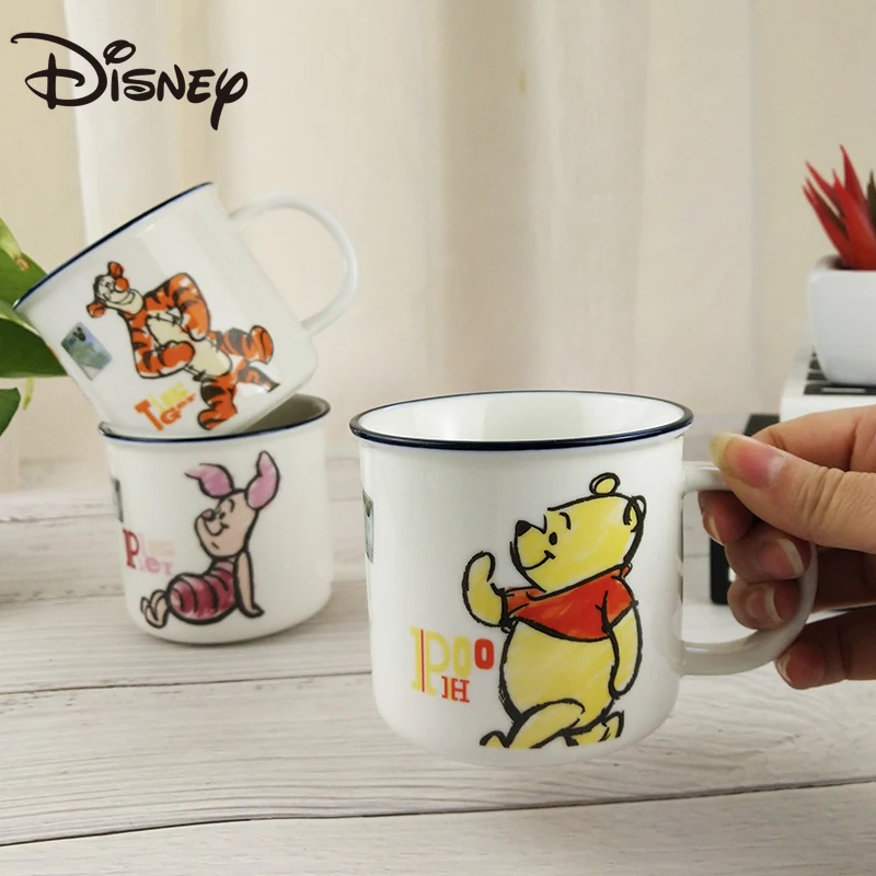 

Чашка Disney, керамическая чашка из мультфильма «Винни Пух», детская чашка, чашка для молока, чашка для питья, кружки, кофейные чашки