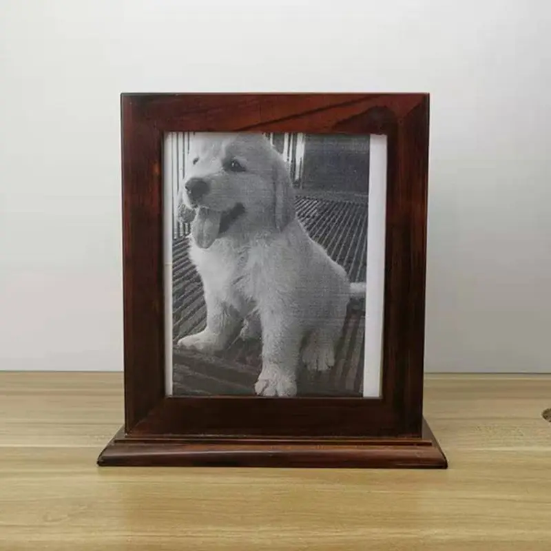 

Simple Photo Frame Wood Pet Cremation Urn for ashes Perfect Resting Place