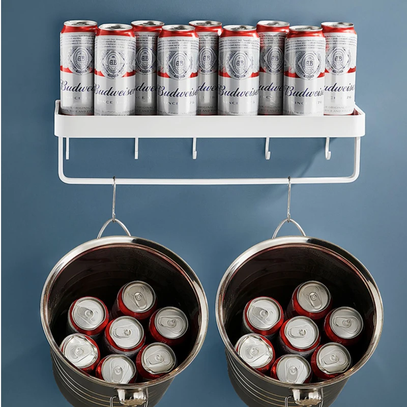 Полка для ванной настенная алюминиевая белая угловая полка комнаты кухонная