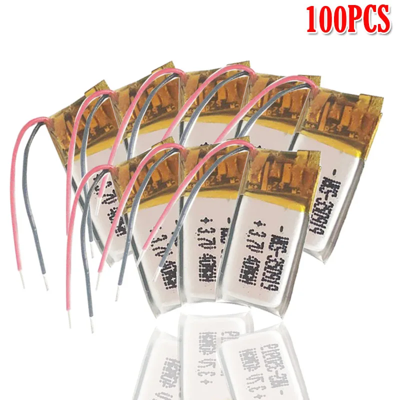 3,7 v 40mAh 350919 литий-полимерный Li-Po литий-ионный аккумулятор для BT гарнитуры MP3 Массажная палка селфи Смарт-часы - Цвет: 100pcs