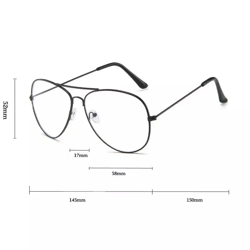 

Clear Glasses Retro Eyeglasses Classic Round Oversized aviation Eyewear Women Men Spectacle Frames Optical Glasses Transparent