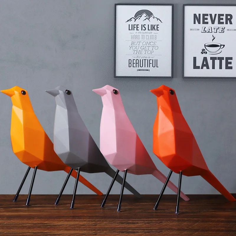 

Nordic Eames Bird Crafts Artificial Geometric Bird Sculpture Office Decoration Ornaments Home Bird Sculpture Creative Ornaments