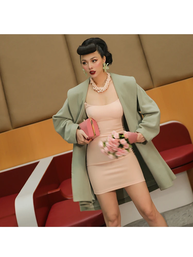LE PALAIS Винтаж 2019 F/W оригинальный винтажный светильник зеленый имитация кашемира