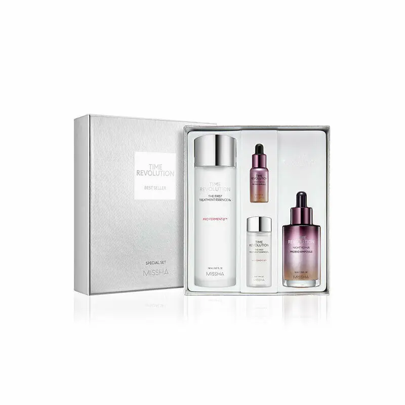 MISSHA Time Revolution Best Seller Special Gift Set (Repair Borabit Ampoule + Time Revolution The First Treatment Essence )Korea