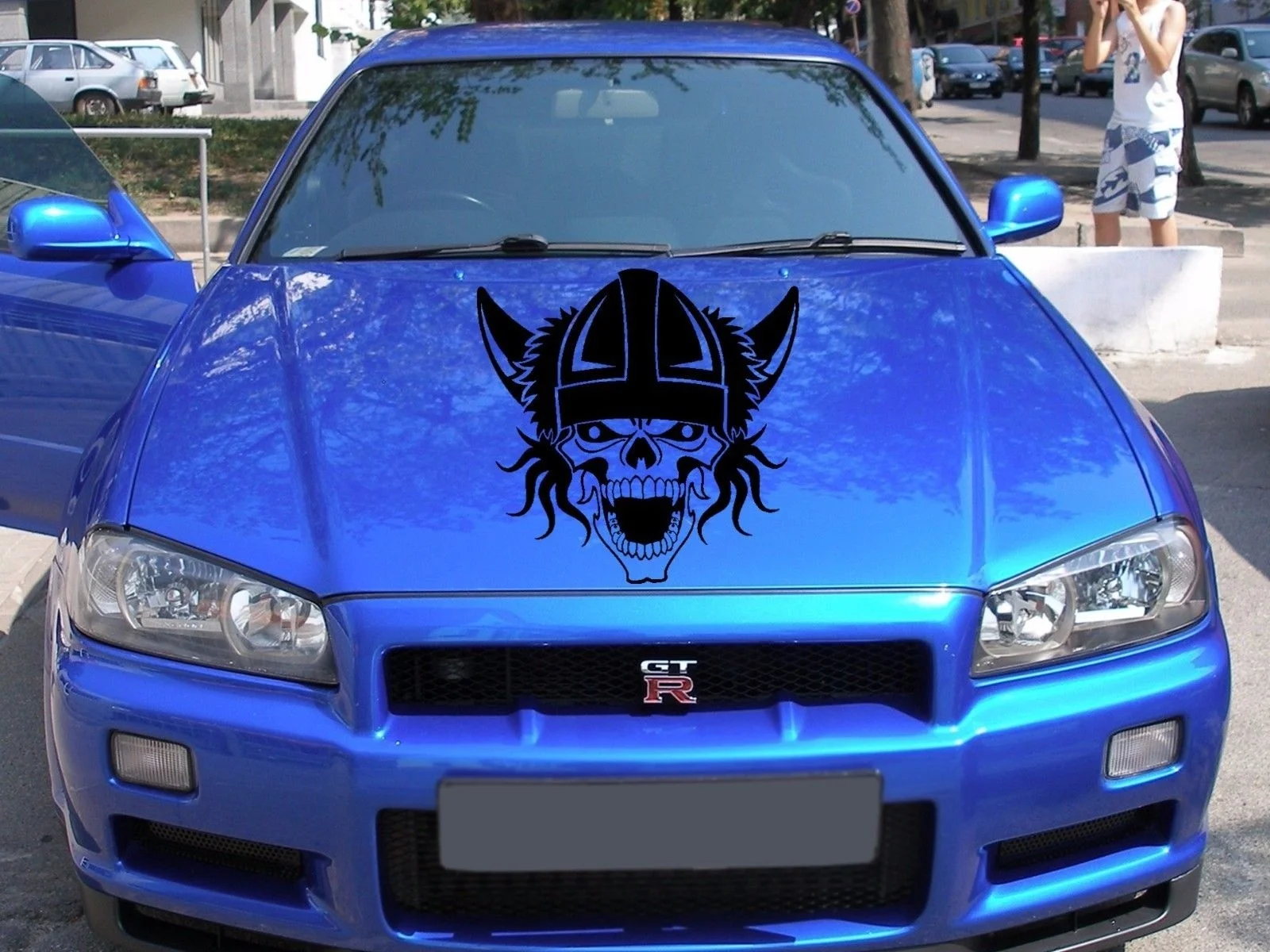

For Multiple Color Graphics Strip Evil Die Skull Soldier Car Racing Decal Sticker