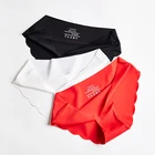 Пикантные женские интимные трусики нижнее белье, бесшовное нижнее белье, шелковые трусы женские трусы с низкой талией, Дамская обувь, однотонные женские ботинки надомнаянижнее белье с принтом размера плюс S-XXL