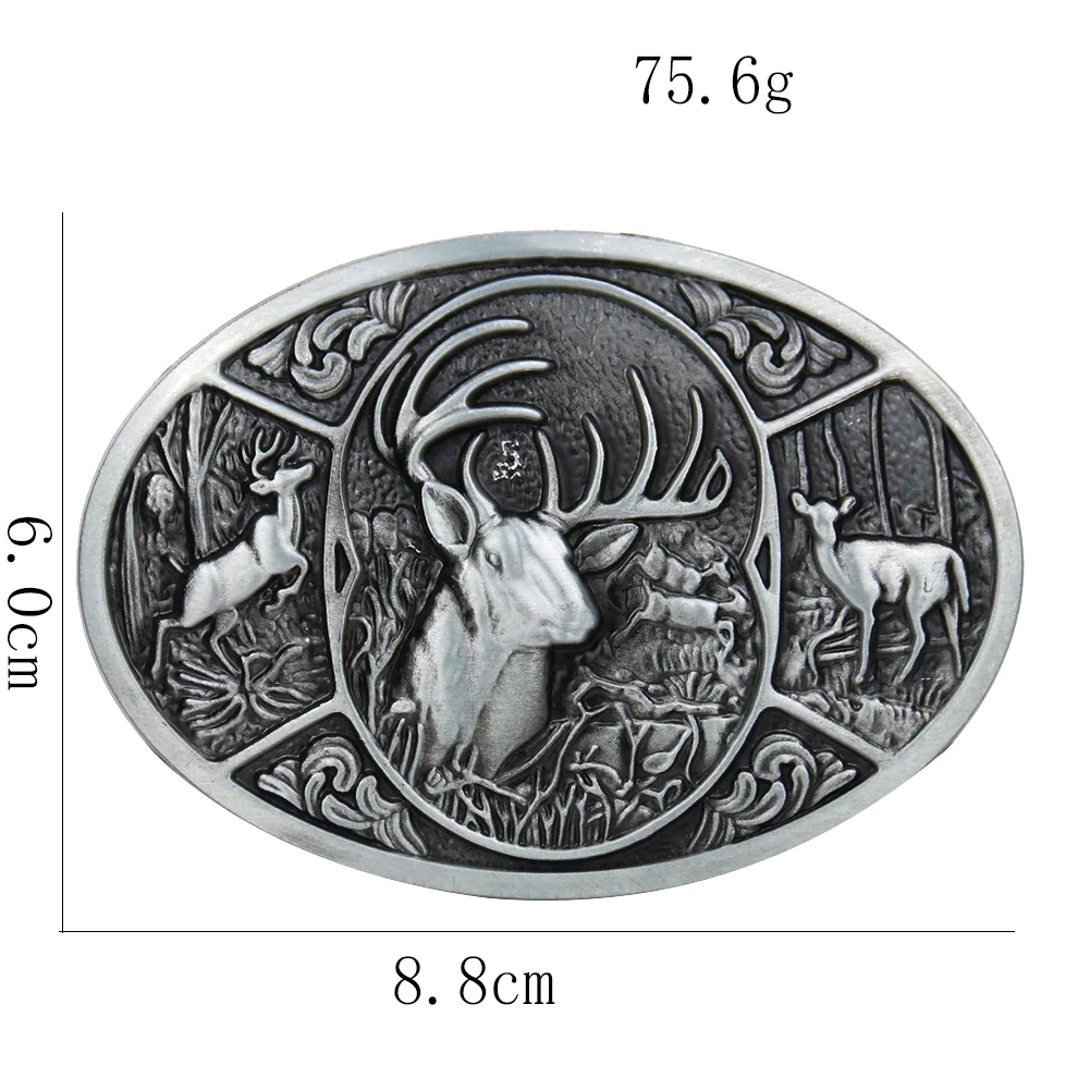 Застежка для пояса Западного ковбоя с оленем "Элк Вапити Дэвида", изготовленная из олова мужчиной Браунингом, охотником на животных, самодельные аксессуары для джинс.