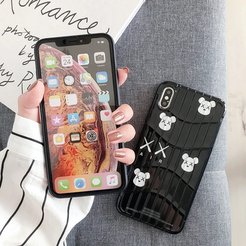 Чехол для телефона Kaw мультяшный медведь iPhone 6 7 8 Plus X 11 Pro XS MAX XR 2019 чехол Модный