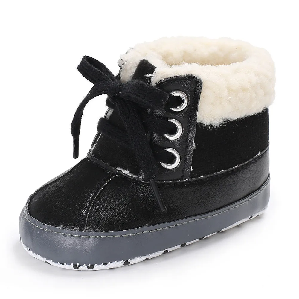 2019 новорожденных девочек зимние Ботинки для мальчика кожаные ботинки детские