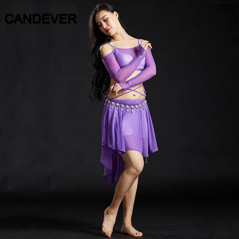 Сексуальная сетчатая танцевальная одежда для взрослых с блестками и кристаллами