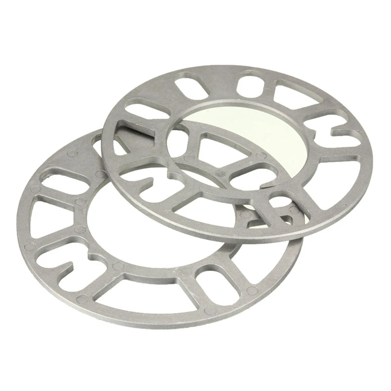2x Universal 5MM Alloy aluminum Wheel Spacers Adaptor Shims Plate 4/5 Stud Silver | Автомобили и мотоциклы