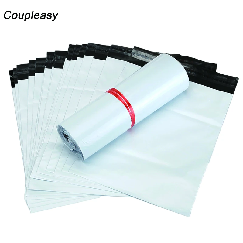 

10pcs White Plastic Courier Bag Self-seal Mailbag Plastic Mailing Bags Waterproof Postal Shipping Bag Poly Envelope 17x30cm