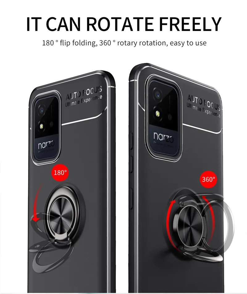 for realme narzo 50i case cover narzo 50a 30a 30 5g 20 pro ring holder silicone bumper protective phone cases realme narzo 50i free global shipping