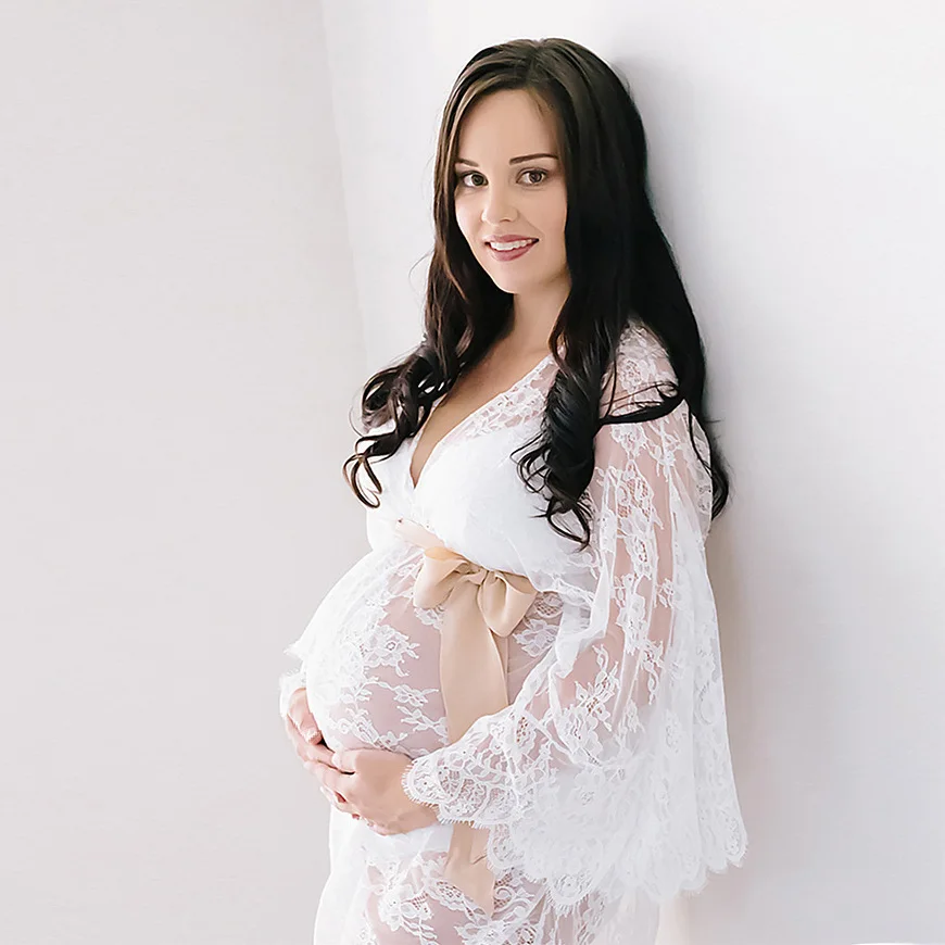 Сексуальные Платья для беременных нарядное кружевное платье Новинка Платье